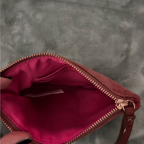 Llama Embroidered Red Wristlet - Picture 3 of 4